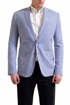 Dsquared2 Men's Linen Plaid Two Button Blazer Sport Coat Size 38 40 - Image 1 of 4