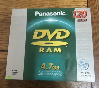 1 x Panasonic 120 Min DVD-RAM (4.7GB) Single Sided. Re-Writable New FREE P&P - Image 1 of 2