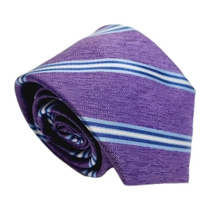 Jos. A. Bank Reserve Purple Stripe Men's Designer Silk Necktie Jacquard - Picture 1 of 5