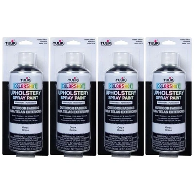 Compra a granel: pintura en aerosol para tapicería exterior Tulip ColorShot 8 oz. Pack de 4, ónix Foto 1 de 4