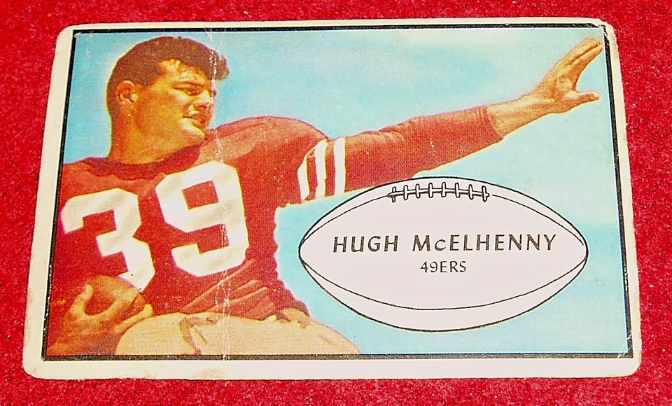 1953 Hugh McElhenny San Francisco 49ers Bowman Football Card # 32   Creased - Image 1 of 2
