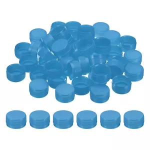1.2inch Plastic Bottle Caps for Crafts, 50Pcs Bottle Screw Lids, Light Blue - Picture 1 of 5