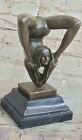 Signed Yoga Ballerina Dancer Bronze Sculpture Statue Art Deco Figurine Nouvea