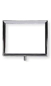 Soporte para letreros de metal cromado de 5 1/2 x 7" perchero de doble cara - Imagen 1 de 3