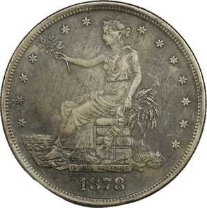 1878-S Trade Silver Dollar - AU Details - Picture 1 of 2