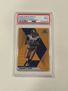 Marshall Faulk | PSA 9 | 2020 Panini Mosaic Orange Fluorescent *POP 1* HoF - Picture 1 of 2