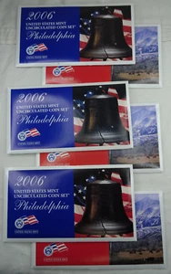 (3) 2006 P & D US Mint Uncirculated Sets 60 Coins OGP Original Envelopes BU - Picture 1 of 12