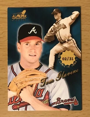 1999 PACIFIC AURORA BASEBALL OPENING DAY ISSUE TOM GLAVINE #02/31 ATLANTA BRAVES - Image 1 of 2