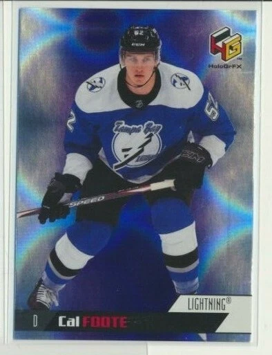 2020-21 Upper Deck Extended HoloGrFX Rookie 19 Cal Foote Tampa Bay Lightning - Image 1 of 1
