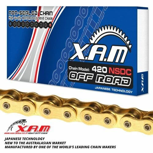 Cadena XAM para Honda CR80R 1993-2002 >420 STD dorada Foto 1 de 1