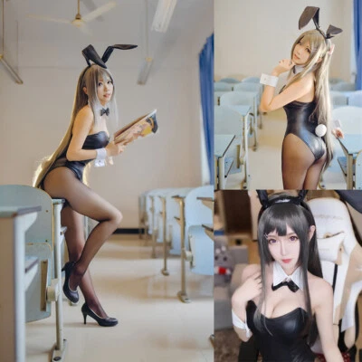 Sexy Women Naughty Bunny Girl Cosplay Bodysuit Cosplay Costumes Leotard Lingerie - Image 1 of 2