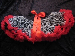 TUTU COUTURE-Red/Black -Ruffle Skirt Size 10-Little Girls-Excellent Condition! - Picture 1 of 5