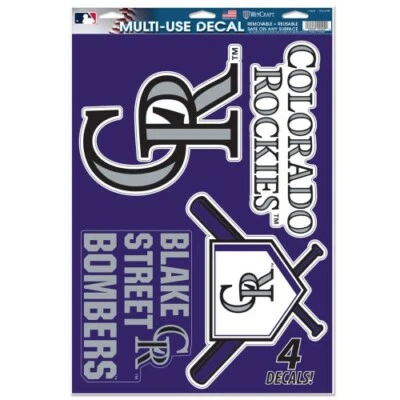 COLORADO ROCKIES 4 PIECE MULTI-USE DECALS 11"X17" WINDOWS WALLS LIKE FATHEAD - Image 1 of 2