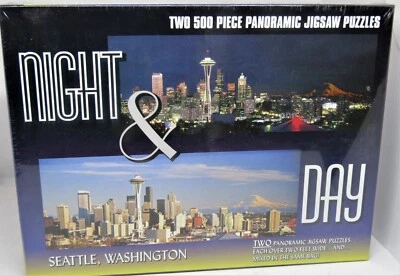 Quebra-cabeças panorâmicos "NIGHT & DAY SEATTLE" 2 - 500 PEÇAS DA TDC GAMES207 - Imagem 1 de 4