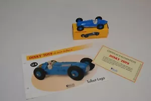 TT 1:43 ATLAS DINKY TOYS 23H 23H TALBOT LAGO AUTO DA CORSA BLU NUOVO CON SCATOLA - Foto 1 di 5