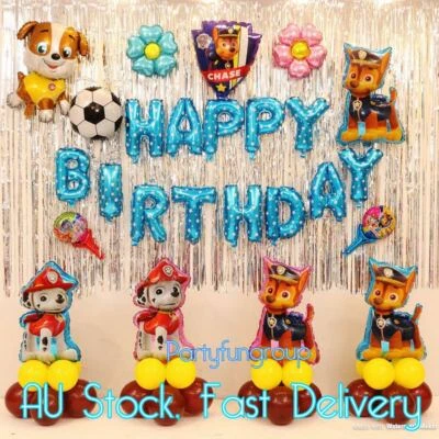 Paw Patrol Balloon Column & Silver Curtain Paw Patrol Birthday Big Party Balloon - image 1 of 4