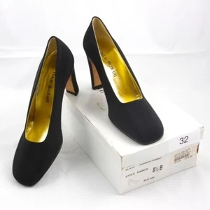 Nuevo en caja Zapatos de tacón alto de tela Arianna negra Isaac Mizrahi Nasiox años 90 8,5B #32 - Imagen 1 de 12