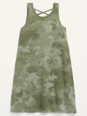 Old Navy Kid Girls Green Tie Dye Sleeveless Lattice-Back Dress Size XS Small - Image 1 of 2