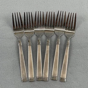 Palisades Frost International Silver Stainless 18/10 Salad Forks Set of 6 - Picture 1 of 7