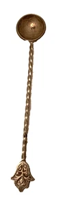 1329 Morocco Coin Spoon Twisted Handle 1911 Double Star Unusual - Picture 1 of 10