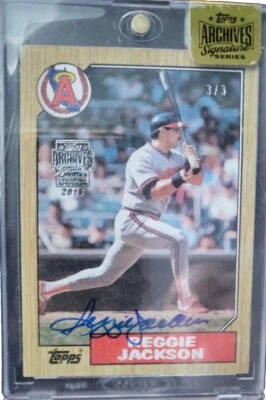 2015 Topps Archives 1987 автограф Реджи Джексона No300 номер 3/3 - Изображение 1 из 3