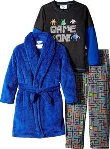 Bunz Kids Little Boys' 3 Piece Game On Robe and Pajama Set Size 4 NEW W TAGS - Picture 1 of 4