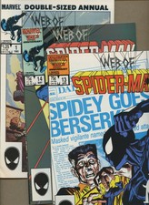 Web of Spider-Man 13,14 Annual 1 * 3 Book Lot * Black Suit! Vess! Marvel