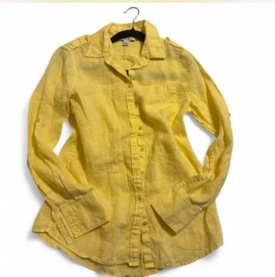 Banana Republic Casual Abotonada, Amarillo Talla Pequeña, Mujer’s, Excelente Estado Foto 1 de 2