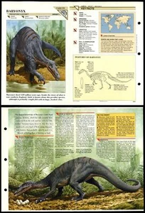 Baryonyx #31 Extinct Wildlife Fact File Fold-Out Card - Picture 1 of 1