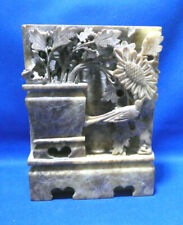 Large Antique Hand Carved Detailed Soapstone Carving China