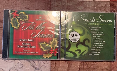 Hallmark - Tis The Season by Vince Gill and Olivia Newton-John & Country NEW CDs - Image 1 of 4