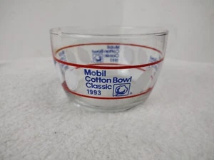 Vtg 1993 Mobil Cotton Bowl Glass 4.5"X3" Football Souvenir Notre Dame Texas A&M - Picture 1 of 9