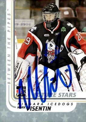 Mark Visentin - Signed 2010-11 In The Game Between The Pipes Card #28 - Image 1 of 2