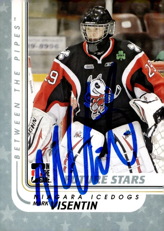 Mark Visentin - Signed 2010-11 In The Game Between The Pipes Card #28 - Image 1 of 2