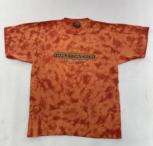 Harley Davidson Orange Tie-Dye T-Shirt Myrtle Beach SC Youth Large 14/16 - Picture 1 of 5