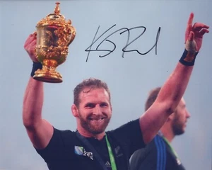 KIERAN READ ICONIC ALL BLACKS CAPTAIN SIGNED WORLD CUP WINNING PHOTO - Picture 1 of 1
