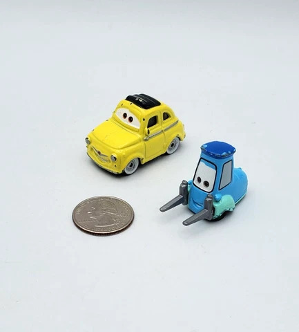 Disney Pixar Cars Guido & Luigi Lot x2 Diecast Metal 1:55 GUC Radiator Springs Cover