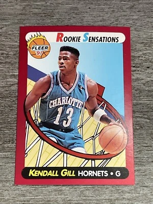 Kendall Gill 1991-92 Fleer Rookie Sensations Hornets #4 *L544* - Imagem 1 de 2