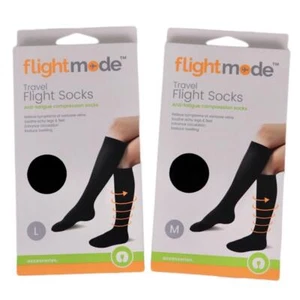 Travel Flight Socks Compression Sock Support Stocking reduce Swelling 2 Pairs - Bild 1 von 8