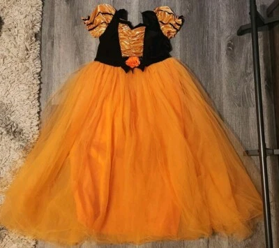 Girls Witch Costume with Hat & Broom Halloween Costume - Girls Size S (6-7) - Image 1 of 4