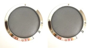 8" Speaker Covers Grill For Car Audio DJ PA Speaker Chrome ABS Frame Metal Mesh - Picture 1 of 7