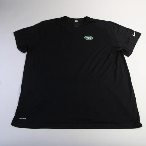 New York Jets Nike NFL On Field Apparel Short Sleeve Shirt Men's Black Used Cover
