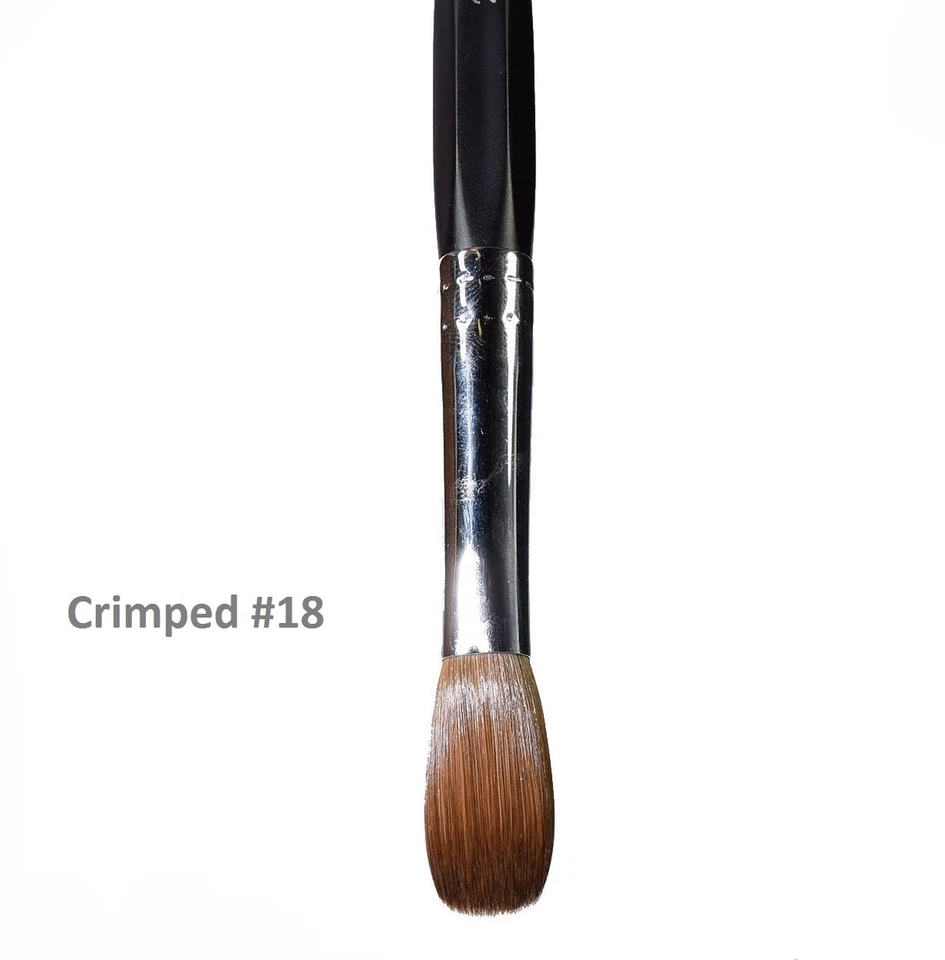 Cepillo de uñas acrílico Kolinsky de seis ángulos de pétalo negro para manicura (engarzado) Foto 1 de 1