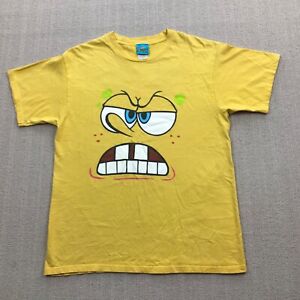 VINTAGE Spongebob Squarepants Shirt Mens Large Yellow Nickelodeon Y2K 2002 *