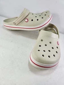 CROCS Stucco / Melon Tan Crocband Clog Slip On Rubber Clogs Mens 8 Women 10 - Picture 1 of 7