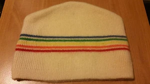 VINTAGE Snowdance 100% Wool Knit Winter Ski Hat LGBT Gay Pride Rainbow Colors  - Picture 1 of 5