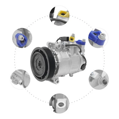 Compressor AC A/C para 2006 2007 2008 2009 2010 2011-2015 AUDI A5 A6 A7 Q5 S4 S5 - Imagem 1 de 4
