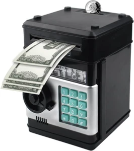 Caja electrónica de ahorro de dinero alcancía cajero automático banco moneda dinero banco regalo para niños - Imagen 1 de 5