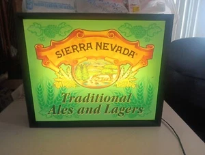 Vintage Sierra Nevada ""Traditional Ales and Lager"" beleuchtet hängendes Bierbar Schild - Bild 1 von 11
