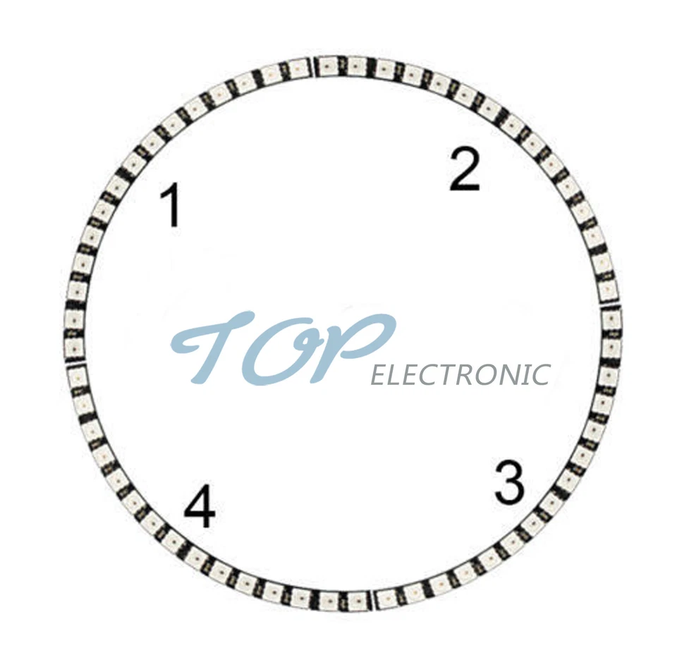 Ring Wall Clock 60 X Ultra Bright WS2812 5050 RGB LED Lamp Panel For Arduino - Image 1 of 1